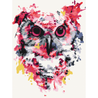 Сова в фарбах