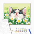 Котик в ромашках