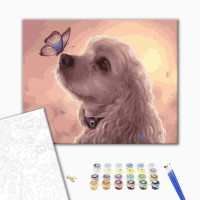 Собачка з метеликом на носі