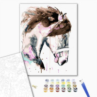 Кінь в акварельну плямку