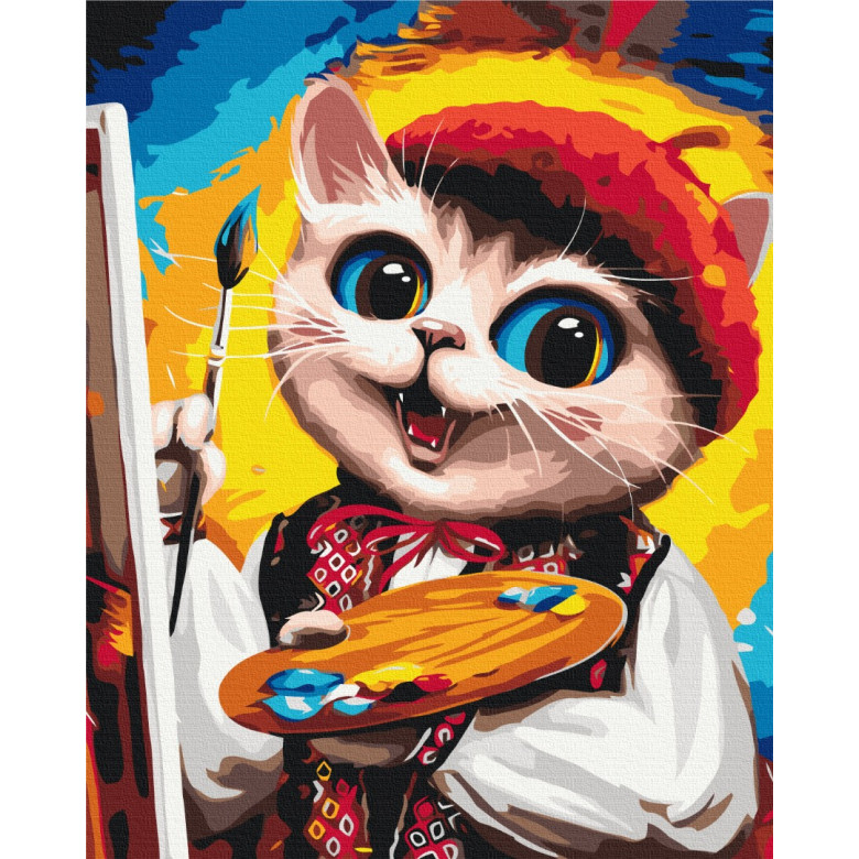 Котик Художник ©Маріанна Пащук