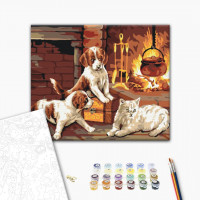 Улюбленці поруч з каміном Улюбленці поруч з каміном