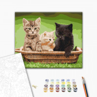 Кошенята в корзині Кошенята в корзині