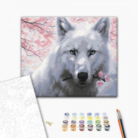 Вовк з квітами