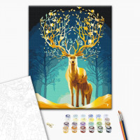 Золоті олені в лісі