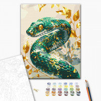 Смарагдова змія з фарбами металік