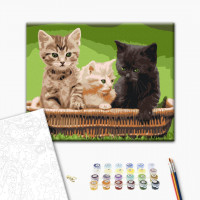 Кошенята в корзині Кошенята в корзині