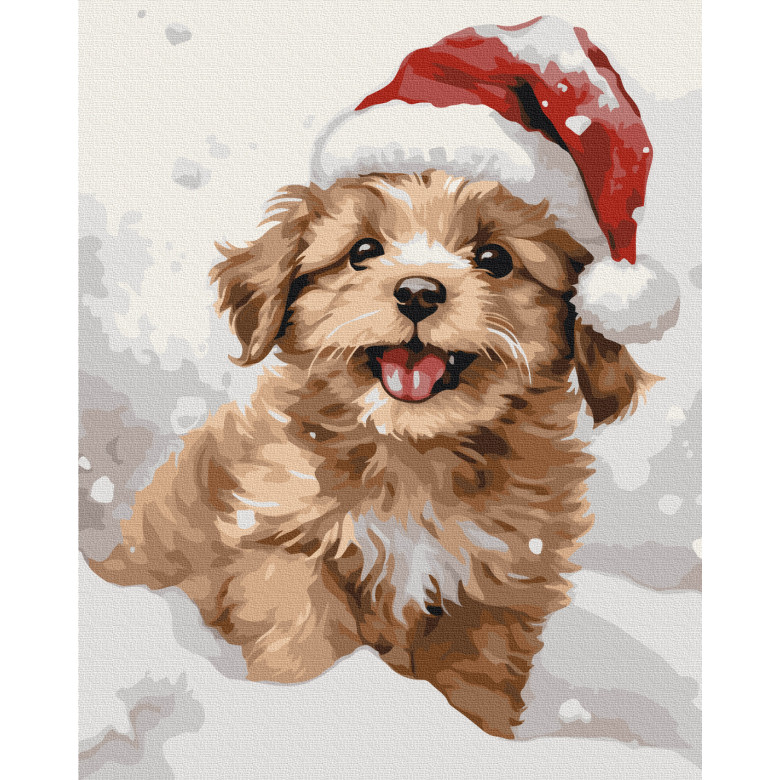 Засніжене цуценя