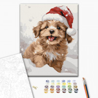 Засніжене цуценя