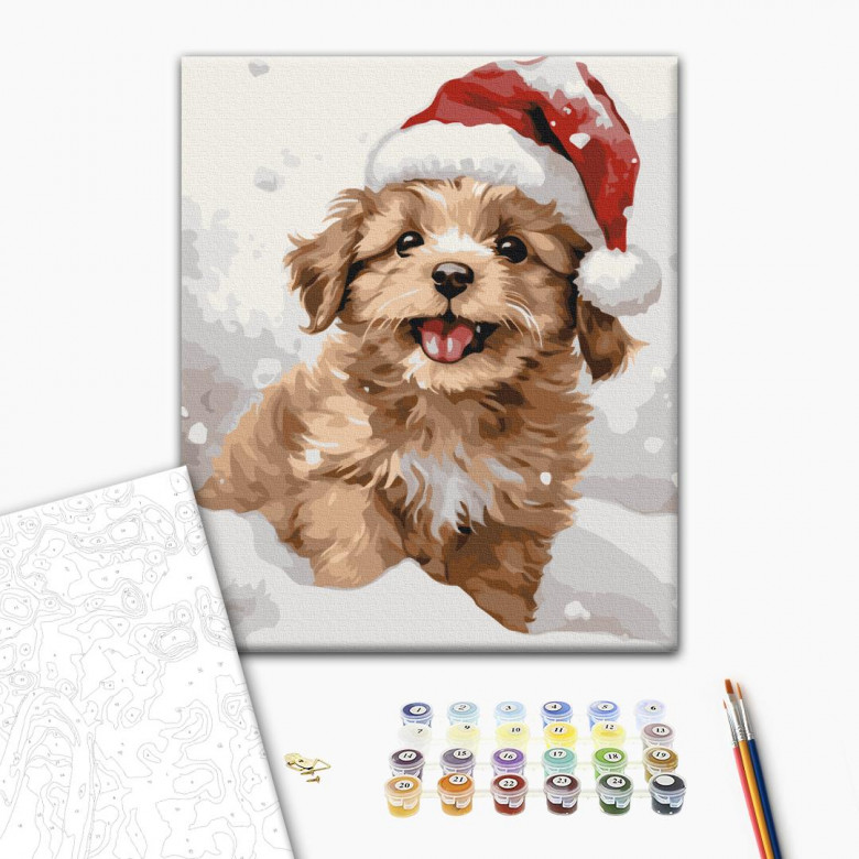 Засніжене цуценя