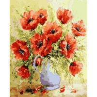 VP580 Картина за номерами Глек із маками Babylon VP580 Картина за номерами Глек із маками Babylon
