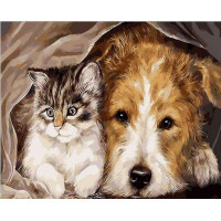 MR-Q020 Картина розмальовка Найкращі друзі Mariposa MR-Q020 Картина розмальовка Найкращі друзі Mariposa