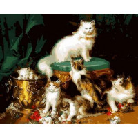 MR-Q902 Картина розмальовка Котяча родинаMariposa MR-Q902 Картина розмальовка Котяча родинаMariposa