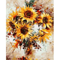 MR-Q1121 Картина розмальовка Сонячні квіти Mariposa