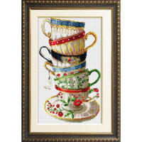 Набір вишивка алмазна Dream Art Набір кавових чашок (повна зашивка, квадратні камені) (DA-30001, Без підрамника)