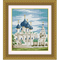 Алмазна техніка Dream Art Cобор Різдва Богородиці (повна зашивка, квадратне каміння) (DA-30246, Без підрамника)