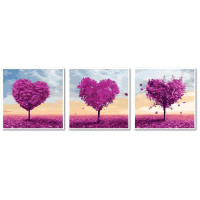 VPT024 Картина за номерами Триптих. Дерева кохання Babylon VPT024 Картина за номерами Триптих. Дерева кохання Babylon