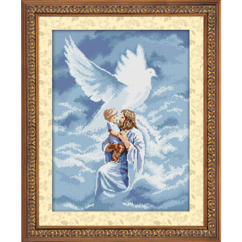 Картина алмазна вишивка Dream Art Святий дух (квадратні камені, повна зашивка) (DA-30423, Без підрамника)