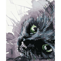 AS0416 Розмальовка за цифрами Чорний кіт ArtStory AS0416 Розмальовка за цифрами Чорний кіт ArtStory