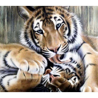 Картина зі страз ТМ Алмазна мозаїка Тигрина ласка (DM-286, Без підрамника) Картина зі страз ТМ Алмазна мозаїка Тигрина ласка (DM-286, Без підрамника)