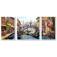 VPT043 Картина за цифрами Триптих Канікули у Венеції Babylon
