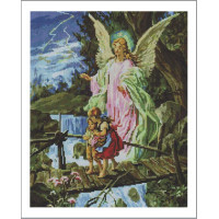 Картина зі страз Алмазна мозаїка Ангел та діти (GF3514, Без підрамника)