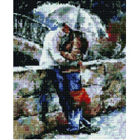 Алмазна живопис Rainbow Art Двоє під парасолькою (EJ224, На підрамнику)