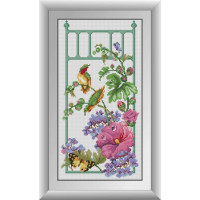 Діамантова мозаїка Dream Art Відпочинок колібрі (DA-30948, Без підрамника)