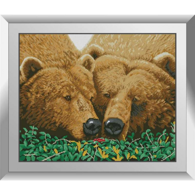 Алмазна техніка Dream Art Пара ведмедів (DA-31256, Без підрамника)