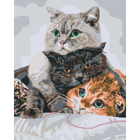 0013Т1 Картина за номерами Три коти (Без коробки) Bambino 0013Т1 Картина за номерами Три коти (Без коробки) Bambino