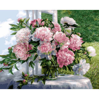 VPS1259 Картина за номерами Букет півонії Babylon VPS1259 Картина за номерами Букет півонії Babylon