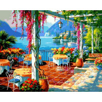 VP1304 Картина за номерами Кафе на березі Babylon