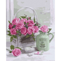 BK-GX39516 Картина за номерами Натюрморт із троянд