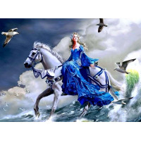 Алмазна живопис My Art Красуня вершниця (TN529, На підрамнику)