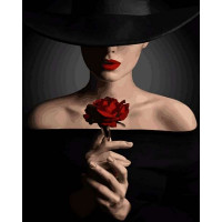 VP1369 Забарвлення за номерами Незнайомка з квіткою Babylon VP1369 Забарвлення за номерами Незнайомка з квіткою Babylon