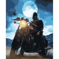 SR-VA-3401 Картина за номерами Байкерська нічStrateg SR-VA-3401 Картина за номерами Байкерська нічStrateg