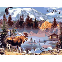 SR-SY6196 Розмальовки за номерами Пейзаж диких гірStrateg SR-SY6196 Розмальовки за номерами Пейзаж диких гірStrateg