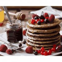 SR-B-VA-3193 Картина за номерами Солодкі млинціStrateg SR-B-VA-3193 Картина за номерами Солодкі млинціStrateg