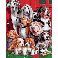 SR-B-SY6204 Картина за номерами Кудлаті друзіStrateg SR-B-SY6204 Картина за номерами Кудлаті друзіStrateg