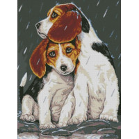 Мозаїка алмазна Dream Art Братський захист (цуценята) (51 х 68 см) (DA-31510, Без підрамника)