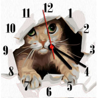 ASG006 Картина за номерами годинник КошеняArtStory