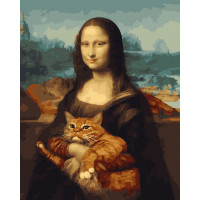 ANG285 Картина за номерами Монна Ліза з котомRaskraski ANG285 Картина за номерами Монна Ліза з котомRaskraski