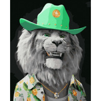 BK-GX45029 Малюнок по цифрам Лев у шляпіRainbow Art BK-GX45029 Малюнок по цифрам Лев у шляпіRainbow Art