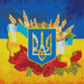 Картина алмазами ColorArt Символи України (CLR-PTT606, На підрамнику)