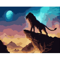 SR-B-GS380 Картина за номерами Лев на скеліStrateg SR-B-GS380 Картина за номерами Лев на скеліStrateg