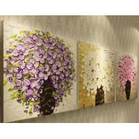 MS14003 Картина за номерами Триптих. Три букети Babylon MS14003 Картина за номерами Триптих. Три букети Babylon