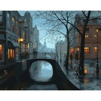 MR-Q1310 Картина розмальовка Вогні дощового міста Mariposa MR-Q1310 Картина розмальовка Вогні дощового міста Mariposa