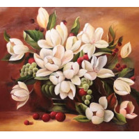 Алмазна техніка ТМ Алмазна мозаїка Колір магнолій (DM-053, Без підрамника)