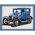 Набір вишивка алмазна Dream Art Ретро автомобіль(синій) (повна зашивка, квадратне каміння) (DA-30025, Без підрамника)