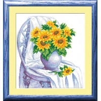 Картина з мозаїки Dream Art Соняшники (повна зашивка, квадратне каміння) (DA-30051, Без підрамника)